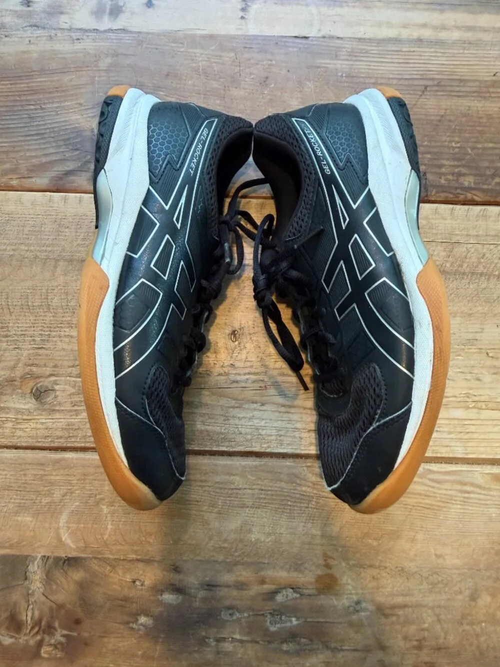 ASICS Shoes Women's Black GEL-ROCKET Indoor Court Volleyball Size US 7 EU 38